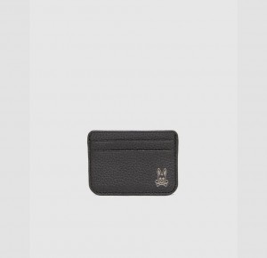Bags And Wallets Psycho Bunny Bunny Logo Card Holder Hombre Negros | IH4803276