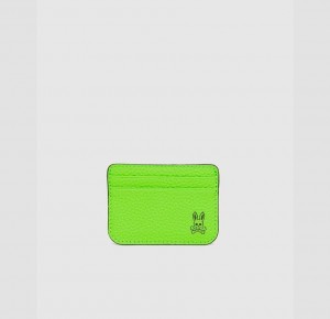 Bags And Wallets Psycho Bunny Card Holder Hombre 320 Neon Lime | JE1734259