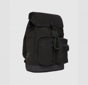 Bags And Wallets Psycho Bunny Flap Backpack Hombre Negros | UY2957018