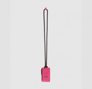 Bags And Wallets Psycho Bunny Lanyard Bunny Logo Wallet Mujer Rosas | NV0563189