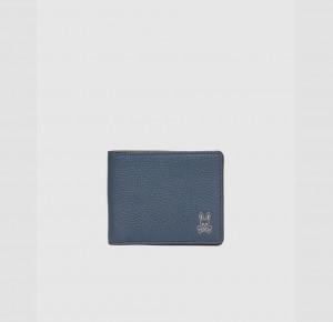 Bags And Wallets Psycho Bunny Leather Wallet Hombre Azul Marino | NQ5713902