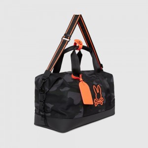 Bags And Wallets Psycho Bunny Weekender Bag Hombre Negros Camuflados | OJ7205831