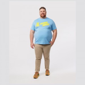 Big & Tall Psycho Bunny Big And Tall Pisani Logo Graphic Tee Hombre 426 Montana Sky | NP2978165