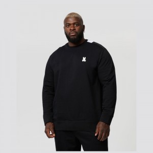 Big & Tall Psycho Bunny Big And Tall Wilkes Sweatshirt Hombre Negros | IT3524697