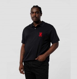 Big & Tall Psycho Bunny Broad Short Sleeve Polo Hombre Negros | EG4790162