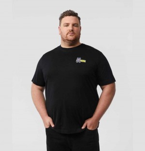 Big & Tall Psycho Bunny Bunny Graphic Tee Hombre Negros | PF3972156