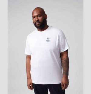 Big & Tall Psycho Bunny Chelton Graphic Tee Hombre Blancos | NG8703456