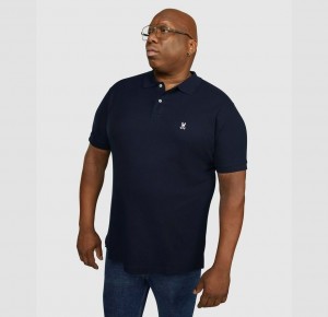 Big & Tall Psycho Bunny Classic Polo Hombre Azul Marino | AC1632507