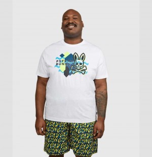 Big & Tall Psycho Bunny Everett Tee Hombre Blancos | QG0498731