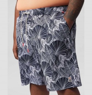 Big & Tall Psycho Bunny Exton Swim Shorts Hombre Blancos | CR3498527