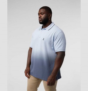 Big & Tall Psycho Bunny Ghent Ombre Polo Hombre 425 Mountain Sky | UQ2416758