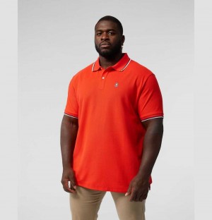 Big & Tall Psycho Bunny Jerret Polo Hombre Rojos | NB1795430