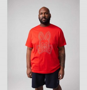 Big & Tall Psycho Bunny Larkin Big Bunny Tee Hombre Rojos | BH4237610