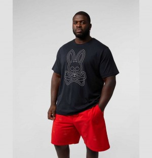 Big & Tall Psycho Bunny Larkin Big Bunny Tee Hombre Azul Marino | HZ4085672