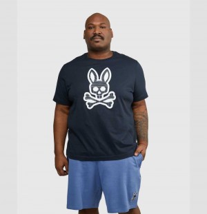 Big & Tall Psycho Bunny Liam Tee Hombre Azul Marino | XE1458329