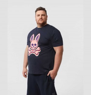 Big & Tall Psycho Bunny Mulberry Tee Hombre Azul Marino | WV6351029