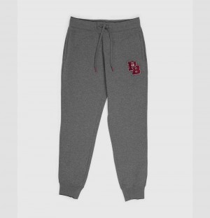 Big & Tall Psycho Bunny Patchin Chenille Bunny Logo Sweat Pants Hombre 498 Heather Storm | FL9280761
