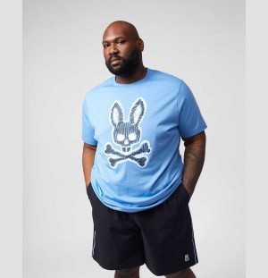 Big & Tall Psycho Bunny Wardell Graphic Tee Hombre 425 Mountain Sky | TQ5429781