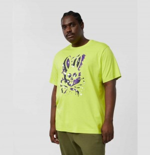 Big & Tall Psycho Bunny Waverly Graphic Tee Hombre 320 Lime Granita | UA1863429