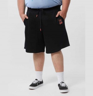 Big & Tall Psycho Bunny Waverly Shorts Hombre Negros | PM6584239