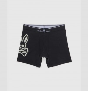 Boxer Briefs Psycho Bunny Bunny Printed Boxer Brief Hombre Negros | XE0948561