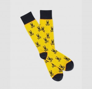 Calcetines Psycho Bunny All Over Bunny Hombre 831 Amber Frost | TR9417263