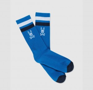 Calcetines Psycho Bunny Bunny And Stripe Hombre Azules | GD7260815