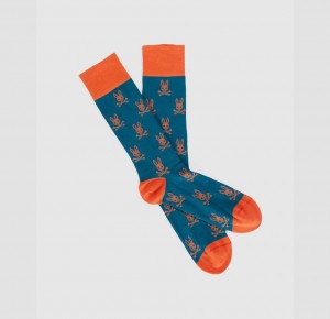 Calcetines Psycho Bunny Classic Hombre 434 Aegean Sea | HA3726481