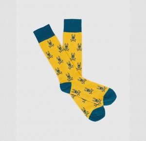 Calcetines Psycho Bunny Classic Hombre 815 Saffron | DQ7096184