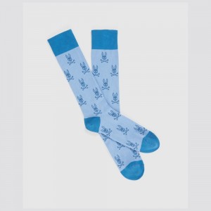 Calcetines Psycho Bunny Dress Sock Hombre 426 Montana Sky | YK6840592