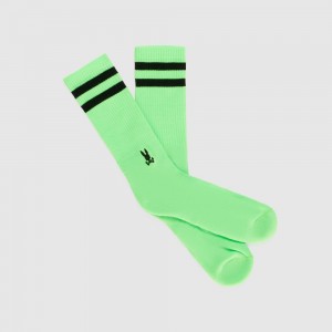 Calcetines Psycho Bunny Los Angeles Sport Sock Hombre Verdes | FS2581974