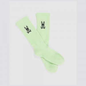 Calcetines Psycho Bunny Sport Sock Hombre Verde Menta | SZ5904871
