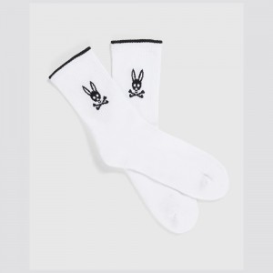 Calcetines Psycho Bunny Sport Sock Hombre Blancos | HC0579846