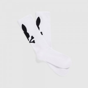 Calcetines Psycho Bunny Sport Sock Hombre Blancos | ST3658971