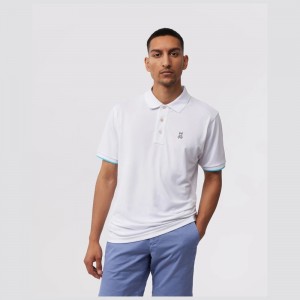 Camisa Polo Psycho Bunny Burnside Sport Polo Hombre Blancos | XR5092417