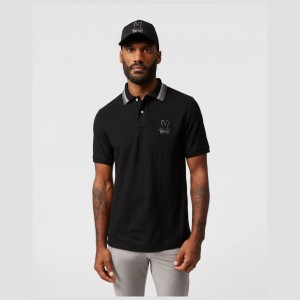 Camisa Polo Psycho Bunny Calle Fashion Polo Hombre Negros | RE2856931