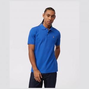 Camisa Polo Psycho Bunny Classic Pique Polo Hombre Azules | OK9142067