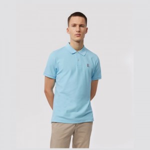 Camisa Polo Psycho Bunny Classic Pique Polo Hombre Azules | RM0986137