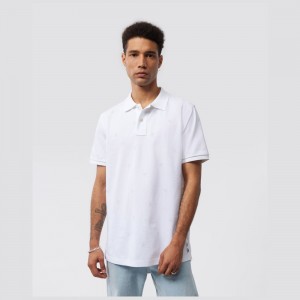 Camisa Polo Psycho Bunny Lands Birdseye Fashion Polo Hombre Blancos | LT6935017