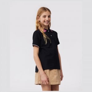 Camisa Polo Psycho Bunny Newell Fashion Polo Niños Negros | GV3609482