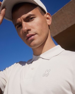 Camisa Polo Psycho Bunny OUTLINE Polo Hombre 104 Natural Linen | BH8964350