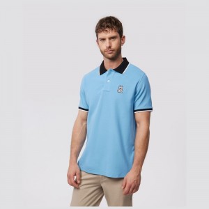 Camisa Polo Psycho Bunny Serge Pique Fashion Polo Hombre 426 Montana Sky | ZX2503896