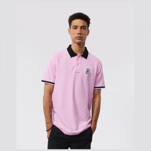 Camisa Polo Psycho Bunny Serge Pique Fashion Polo Hombre Rosas | OE4279863