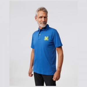 Camisa Polo Psycho Bunny Turing Jersey Polo Hombre Azules | GS3915064