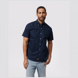 Camisas Casuales Psycho Bunny Razzmic Short Sleeve Shirt Hombre Azul Marino | TH1286074