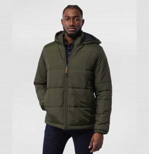 Chamarras Psycho Bunny Allen Puffer Jacket Hombre 303 Darkest Spruce | IJ7462108
