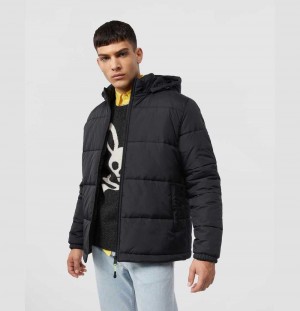 Chamarras Psycho Bunny Allen Puffer Jacket Hombre Negros | NV4723816