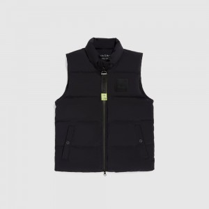 Chamarras Psycho Bunny Anderson Down Puffer Vest Niños Negros | WJ1603824