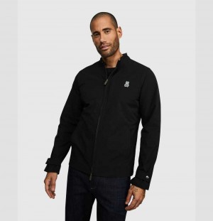 Chamarras Psycho Bunny Bowlin Mesh Lined Zip Jacket Hombre Negros | EH1263485