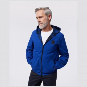 Chamarras Psycho Bunny Huston Camo Reversible Jacket Hombre Azules | AG2386075